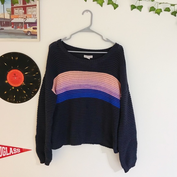 Striped Knit Crew Sweater - Aeropostale - Picture 3 of 5